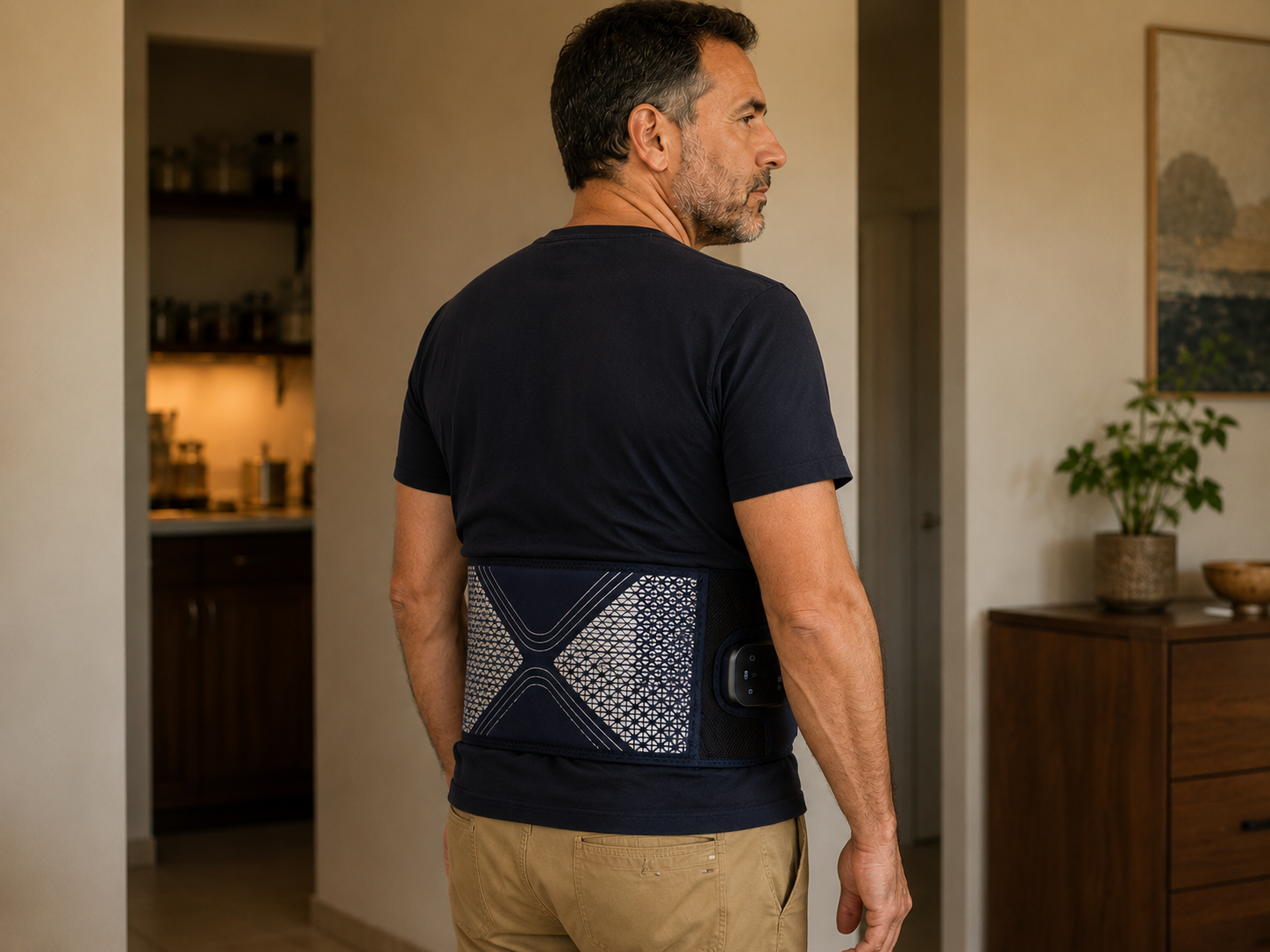 BackPro חבושה על הגב, מוכנה להפעלה